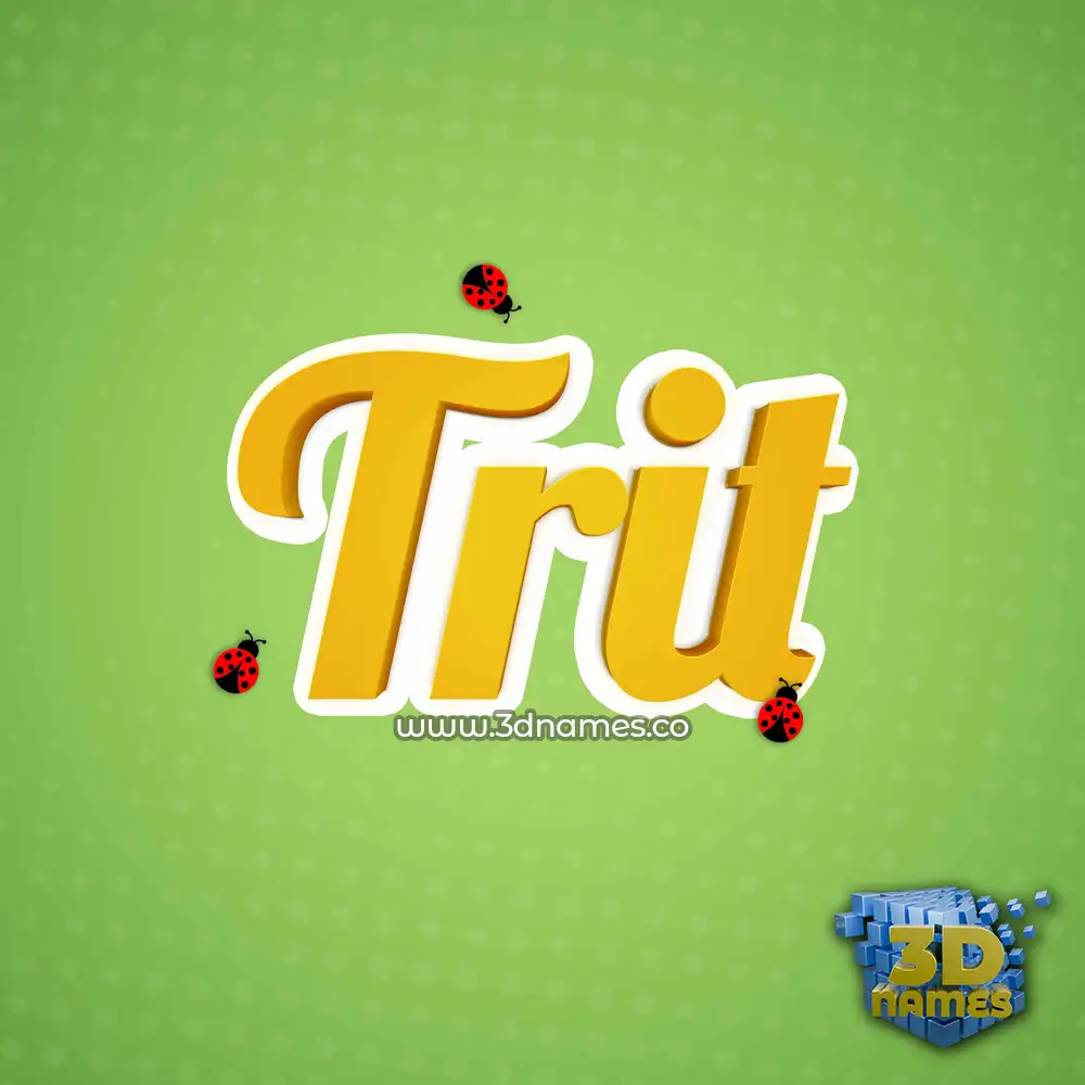 trit in Ladybugs style - 3D name wallpaper