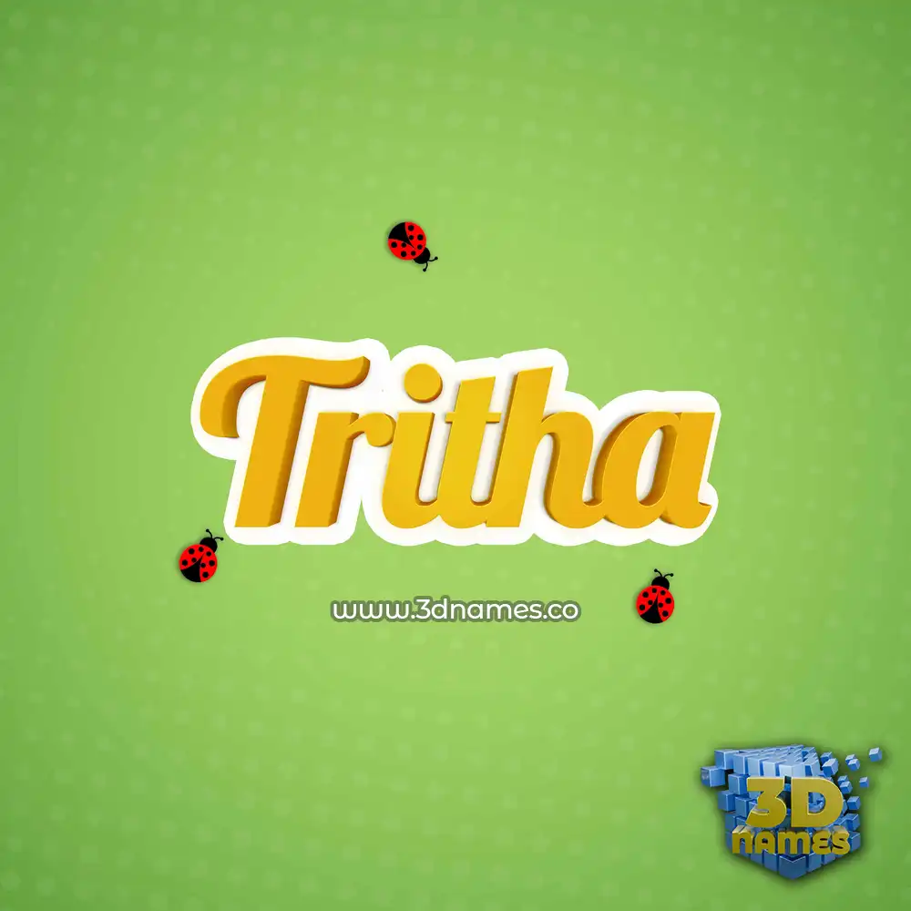 tritha in Ladybugs style - 3D name wallpaper
