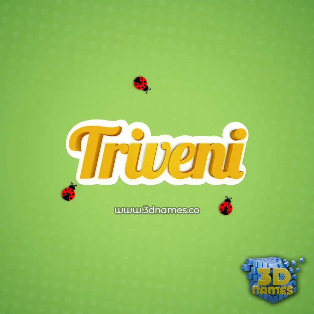 triveni in Ladybugs style - 3D name wallpaper