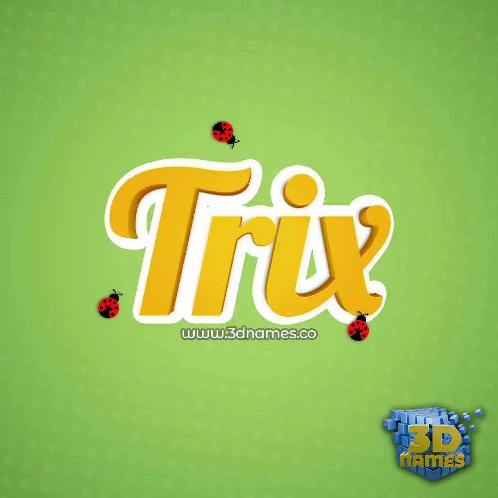 trix in Ladybugs style - 3D name wallpaper