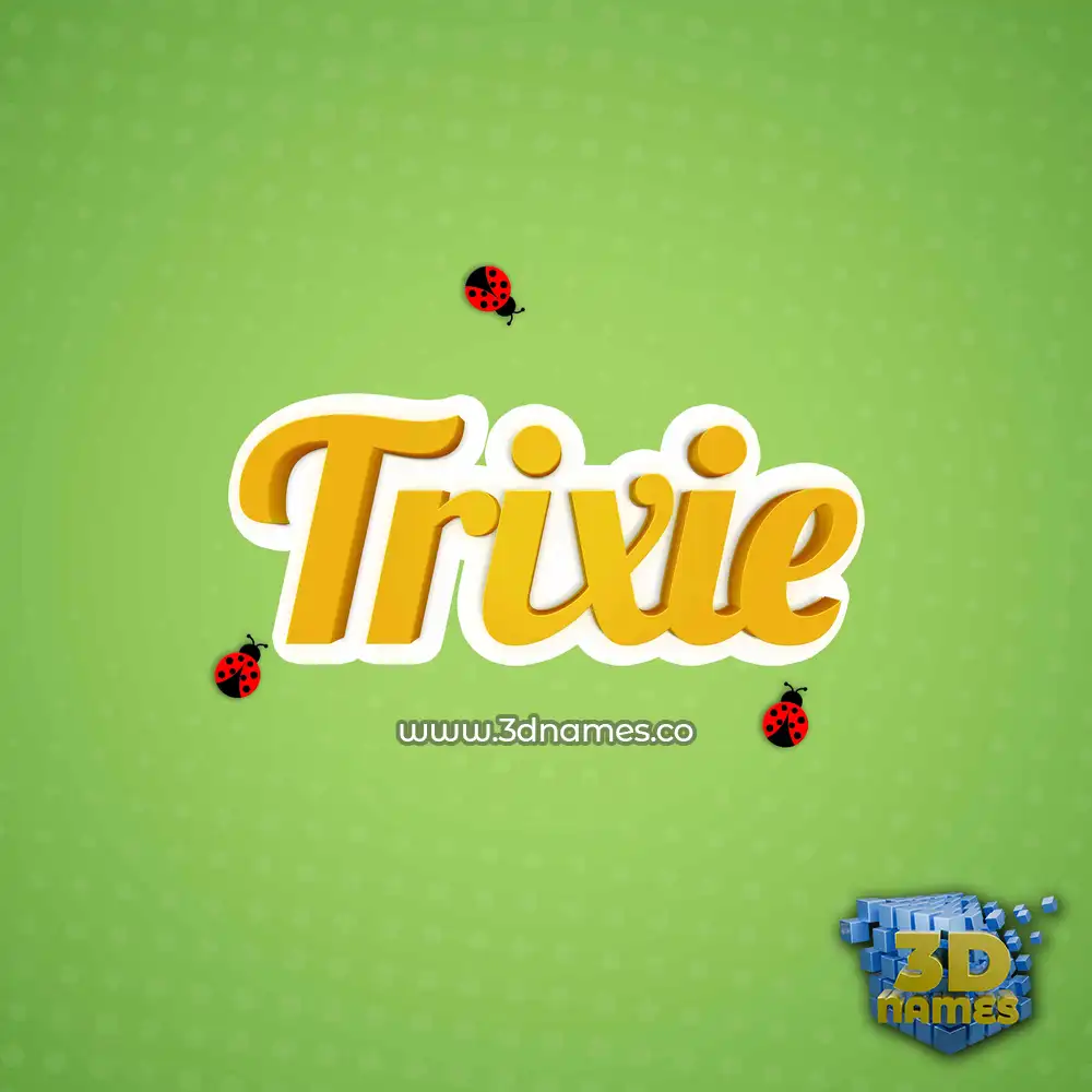 trixie in Ladybugs style - 3D name wallpaper