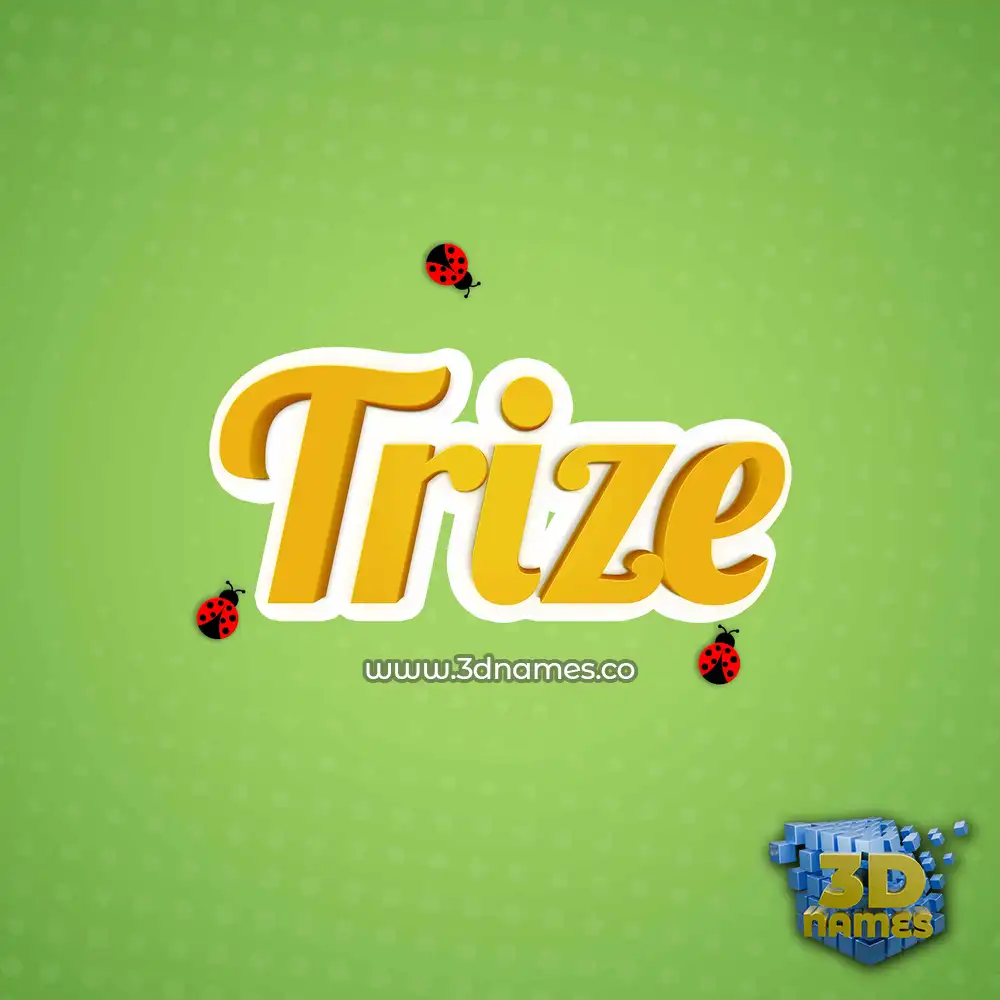 trize in Ladybugs style - 3D name wallpaper