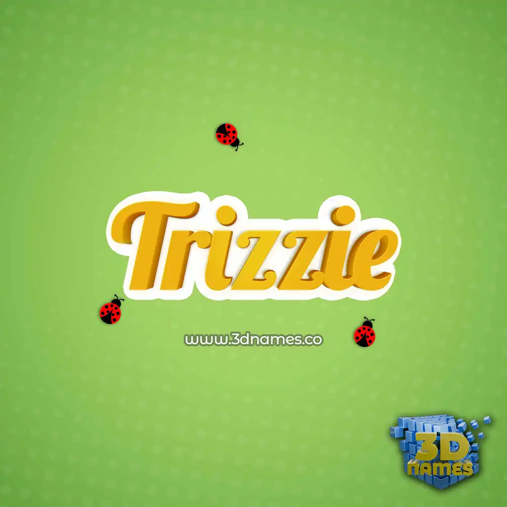 trizzie in Ladybugs style - 3D name wallpaper