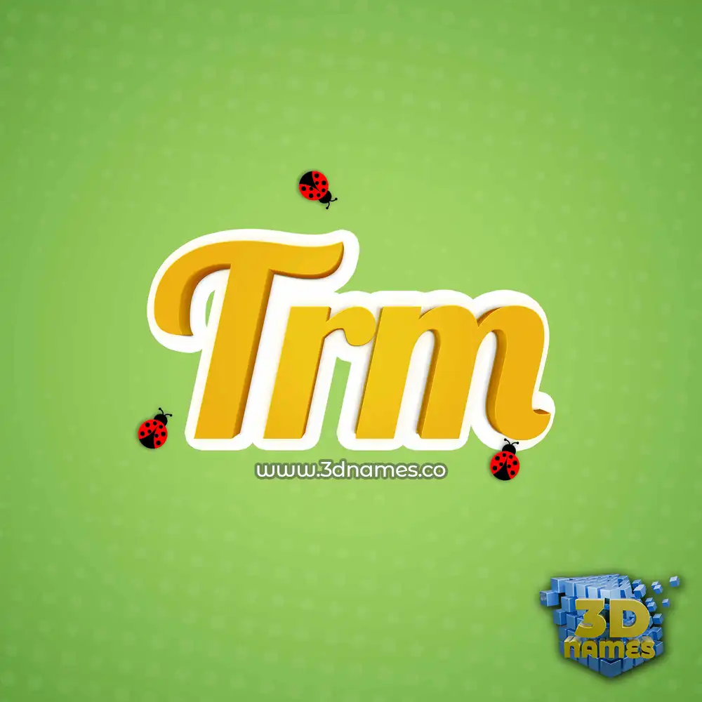 trm in Ladybugs style - 3D name wallpaper