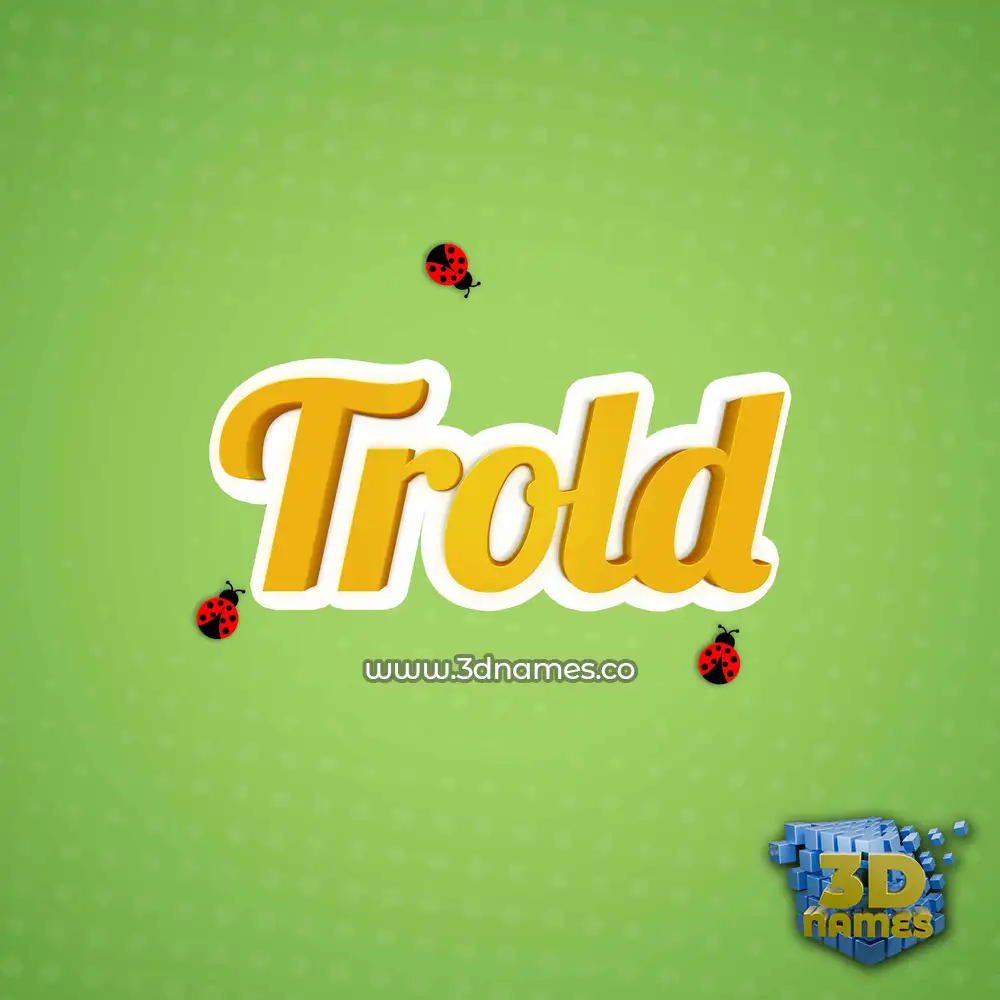 trold in Ladybugs style - 3D name wallpaper
