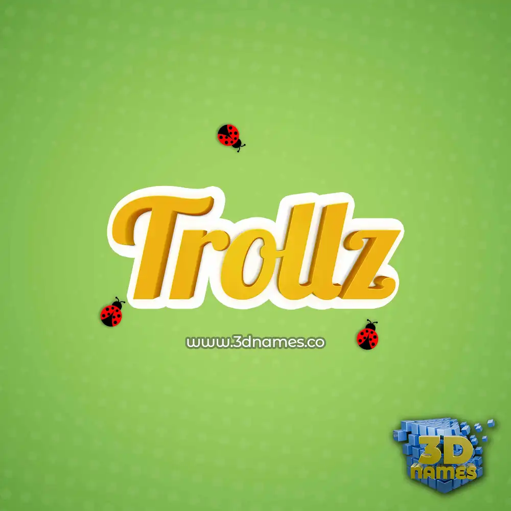 trollz in Ladybugs style - 3D name wallpaper