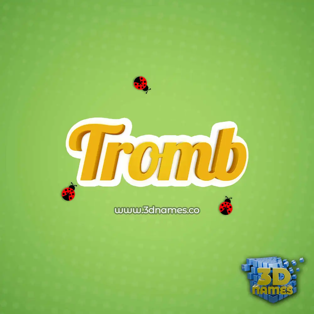 tromb in Ladybugs style - 3D name wallpaper