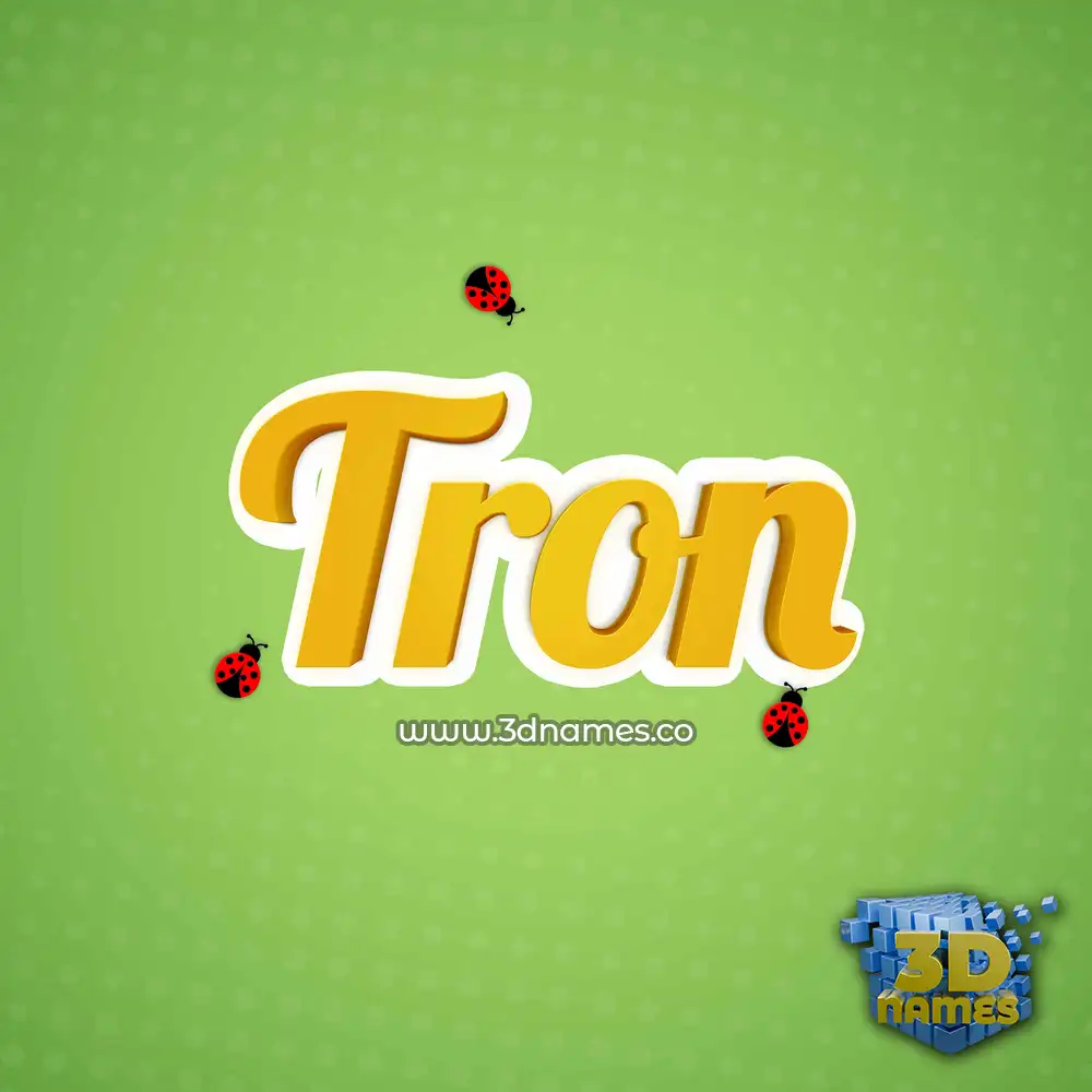 tron in Ladybugs style - 3D name wallpaper