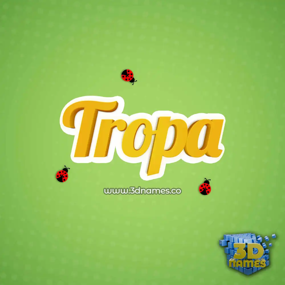tropa in Ladybugs style - 3D name wallpaper