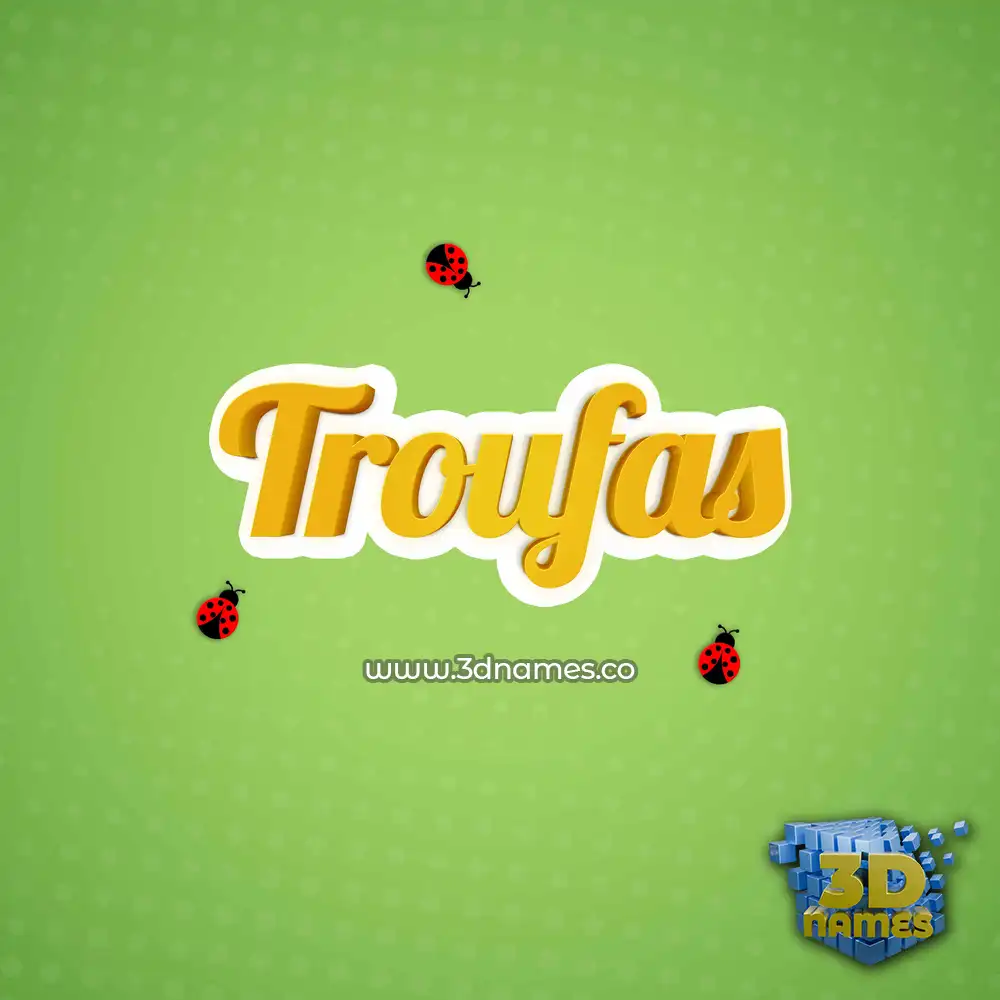 troufas in Ladybugs style - 3D name wallpaper