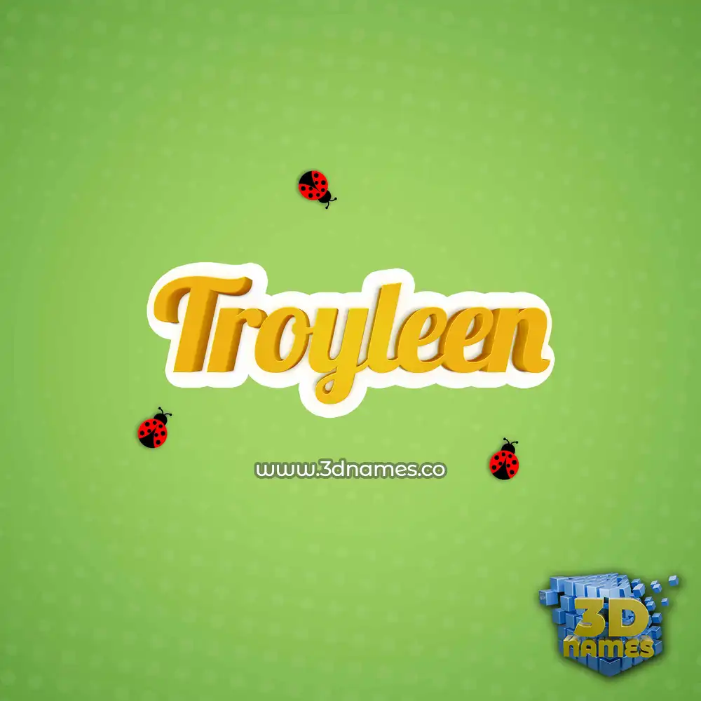 troyleen in Ladybugs style - 3D name wallpaper