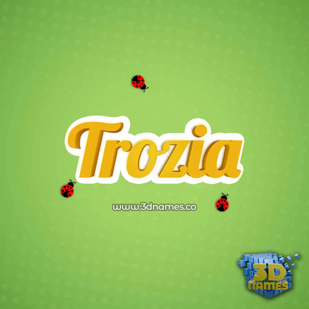 trozia in Ladybugs style - 3D name wallpaper