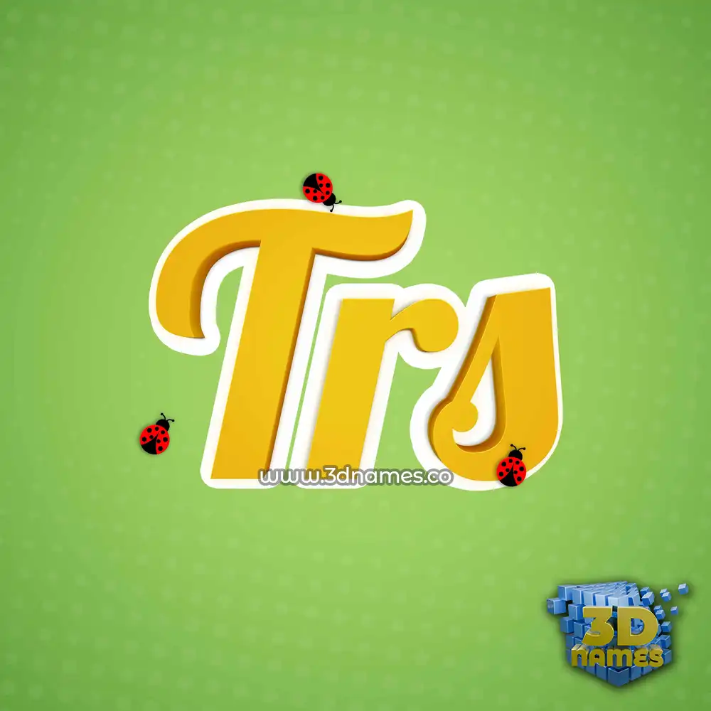 trs in Ladybugs style - 3D name wallpaper