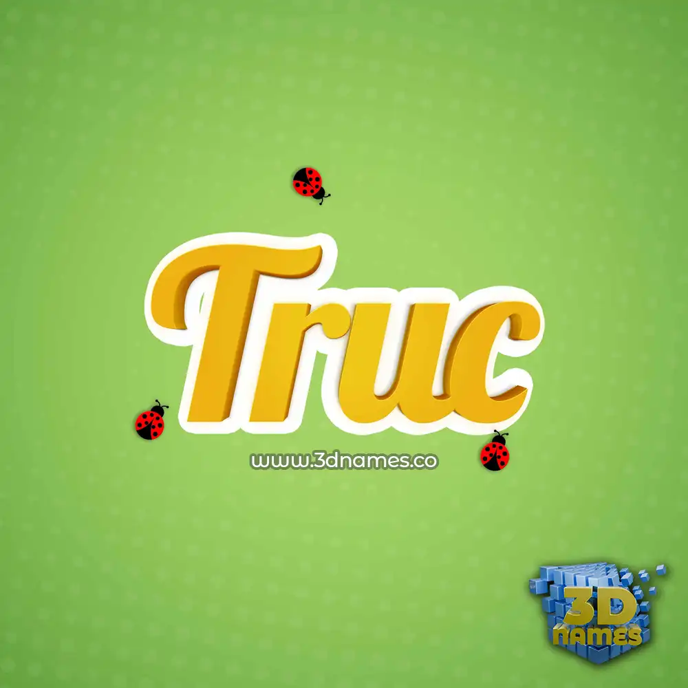 truc in Ladybugs style - 3D name wallpaper