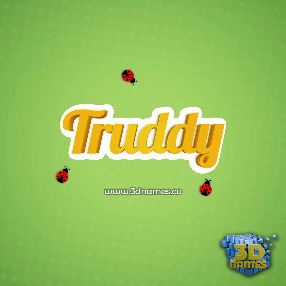 truddy in Ladybugs style - 3D name wallpaper