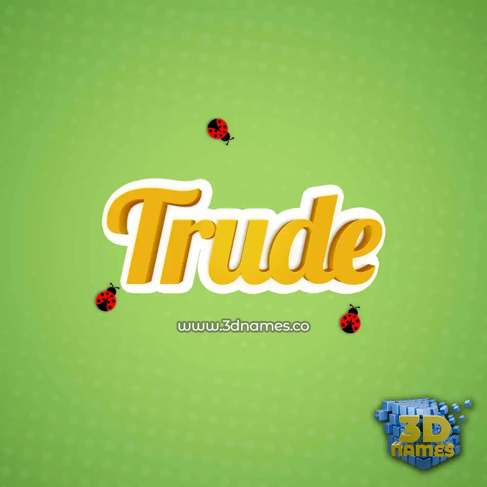 trude in Ladybugs style - 3D name wallpaper