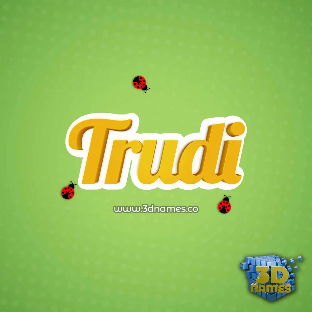 trudi in Ladybugs style - 3D name wallpaper