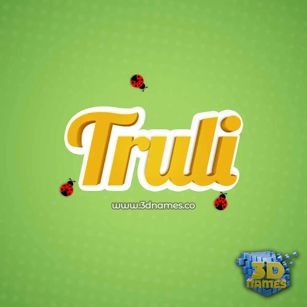 truli in Ladybugs style - 3D name wallpaper