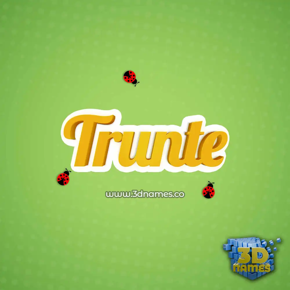 trunte in Ladybugs style - 3D name wallpaper