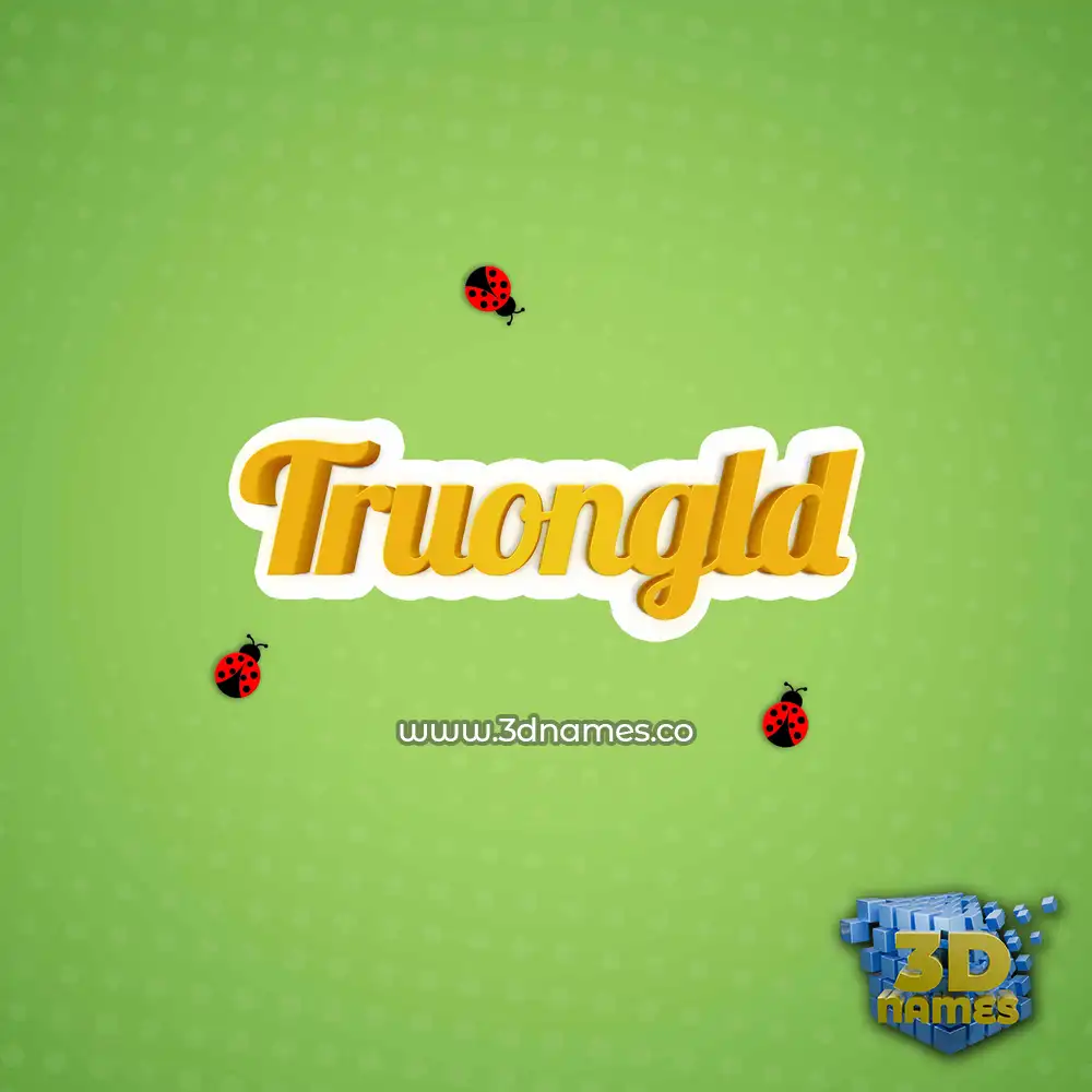 truongld in Ladybugs style - 3D name wallpaper