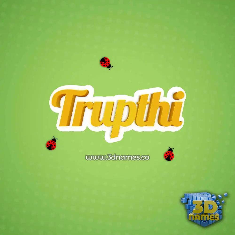 trupthi in Ladybugs style - 3D name wallpaper