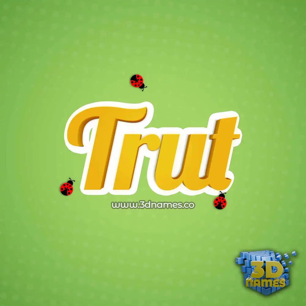 trut in Ladybugs style - 3D name wallpaper