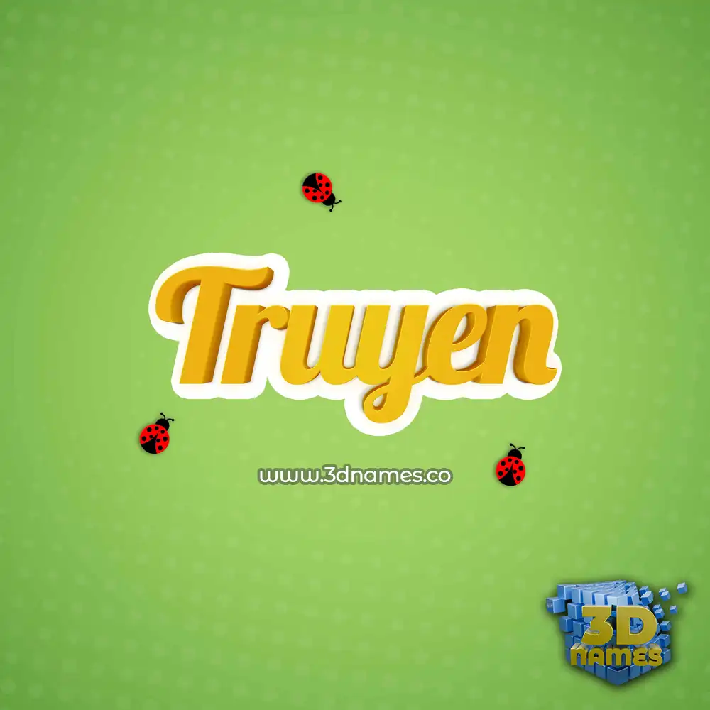 truyen in Ladybugs style - 3D name wallpaper