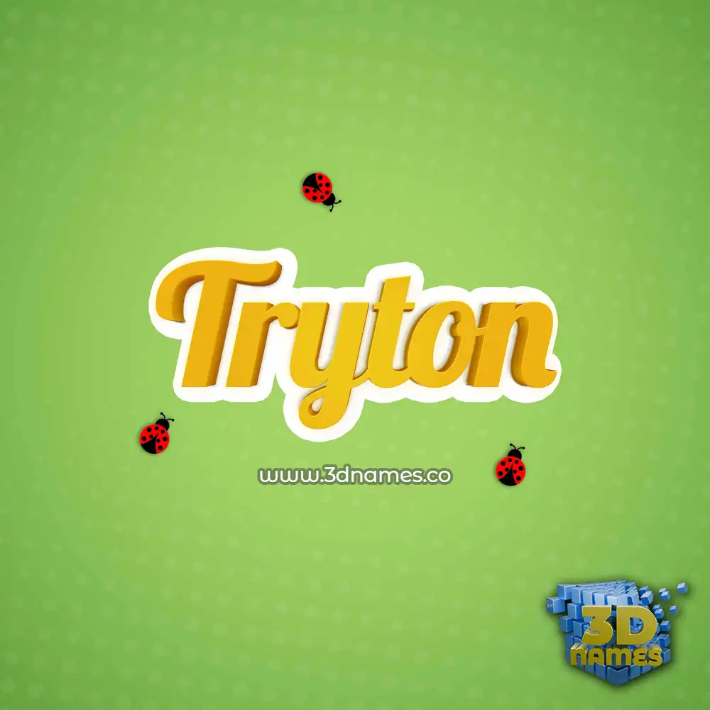 tryton in Ladybugs style - 3D name wallpaper