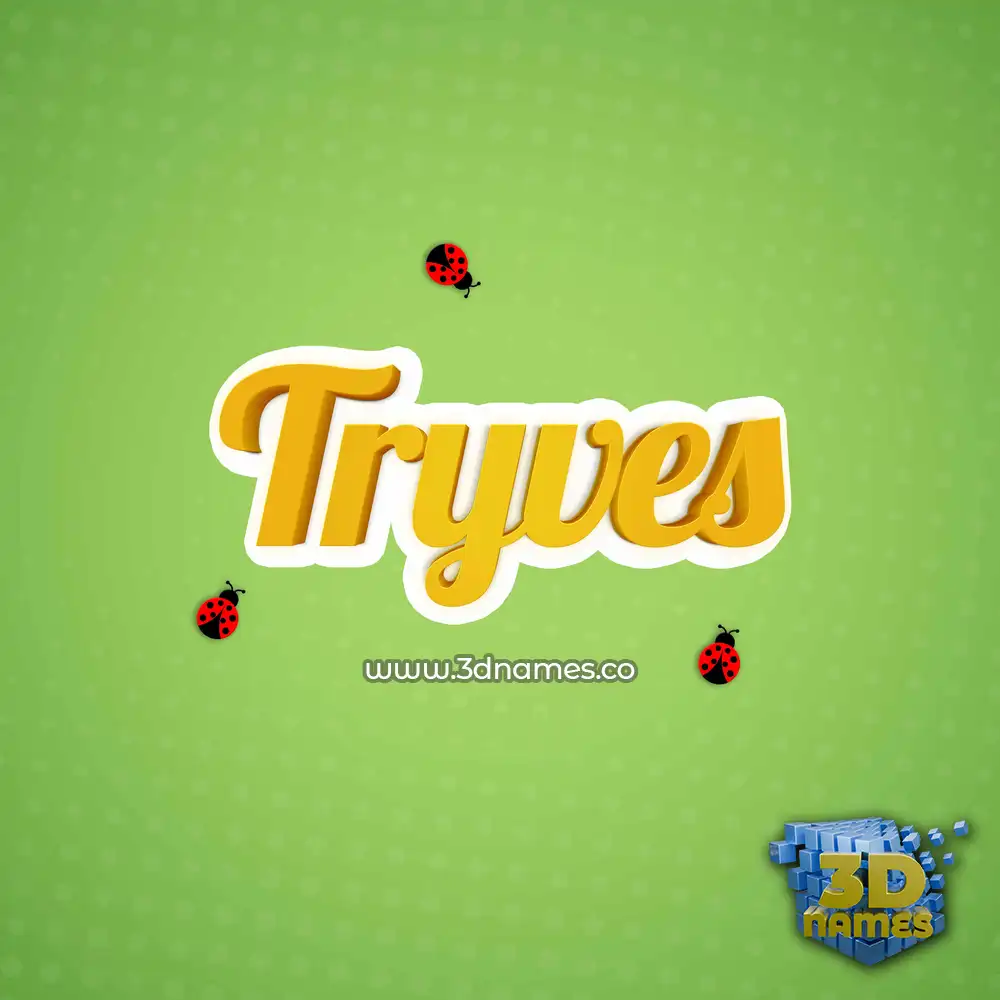 tryves in Ladybugs style - 3D name wallpaper