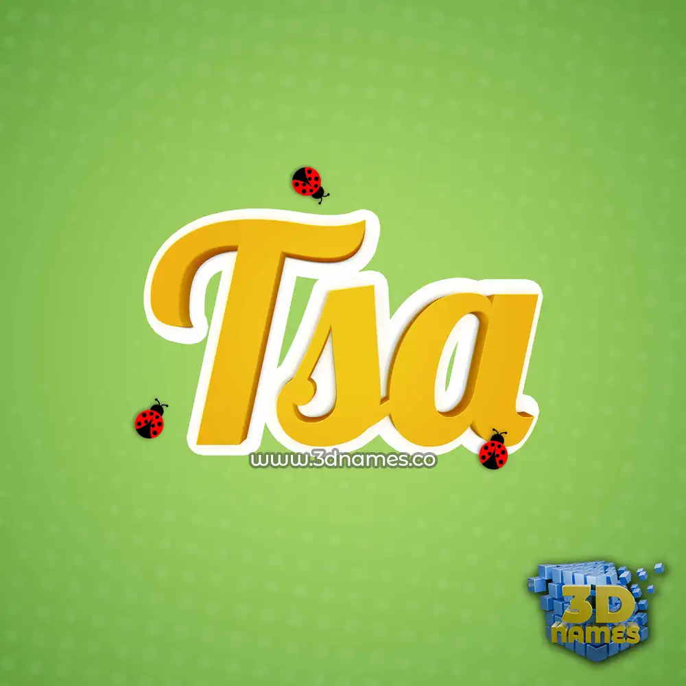 tsa in Ladybugs style - 3D name wallpaper