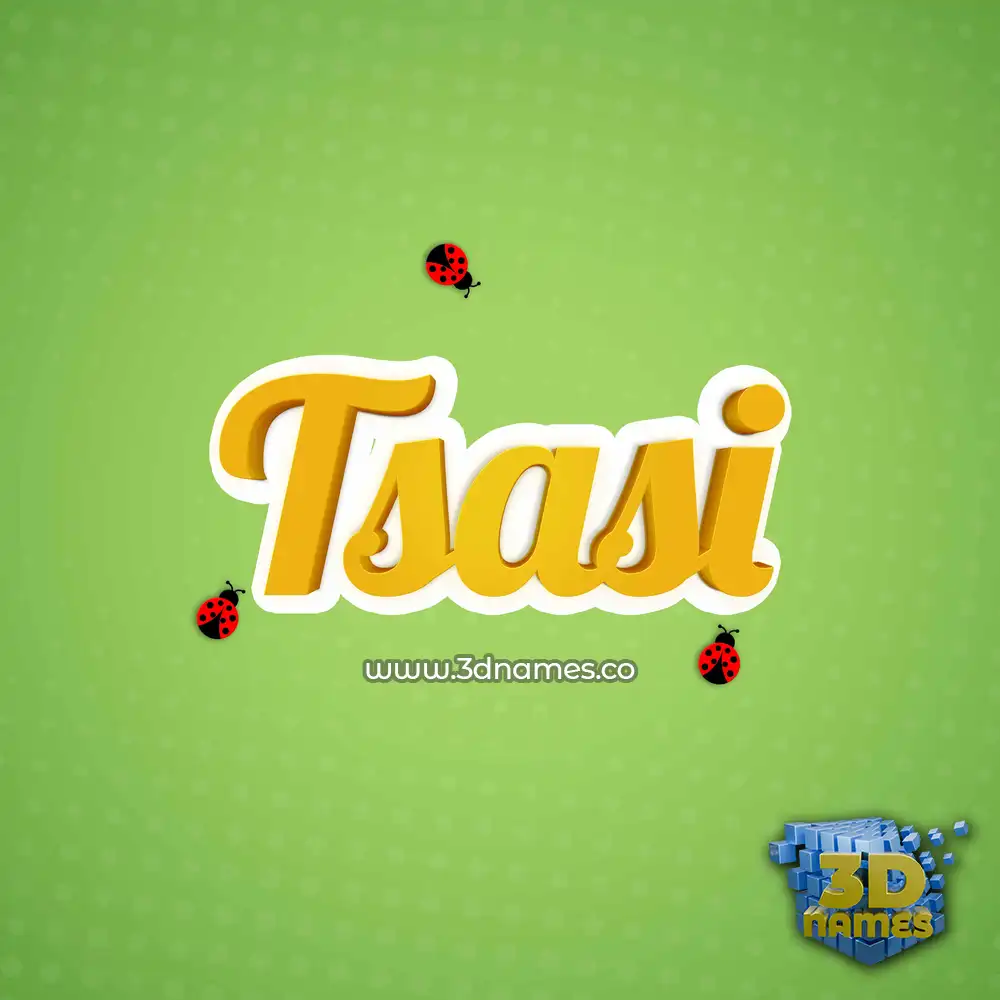 tsasi in Ladybugs style - 3D name wallpaper