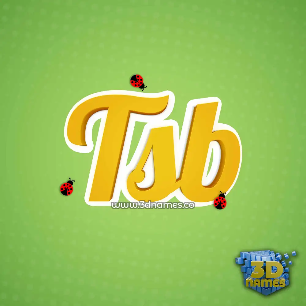 tsb in Ladybugs style - 3D name wallpaper