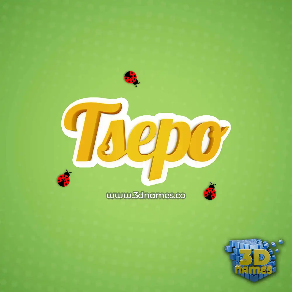 tsepo in Ladybugs style - 3D name wallpaper