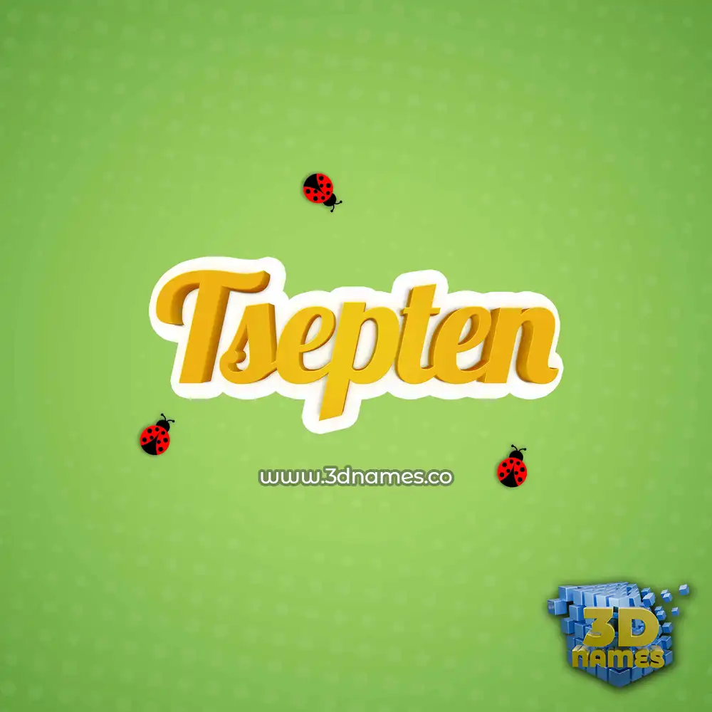tsepten in Ladybugs style - 3D name wallpaper