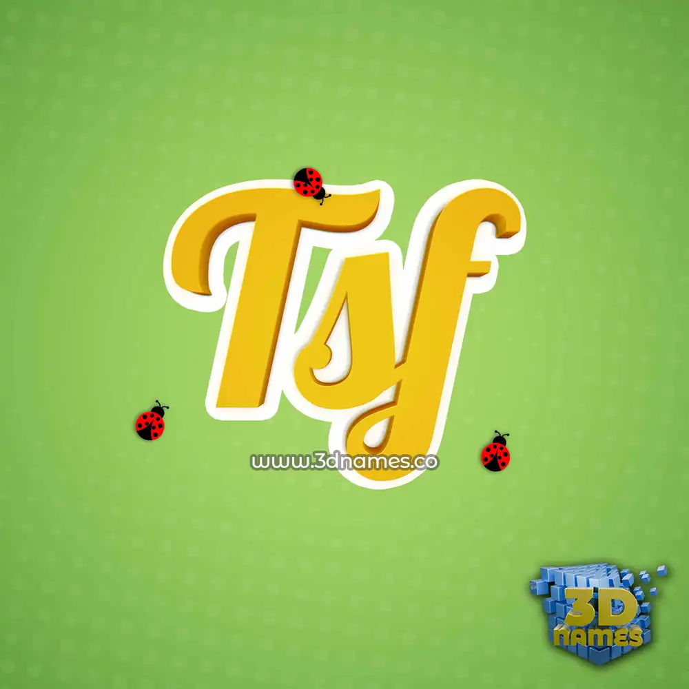 tsf in Ladybugs style - 3D name wallpaper