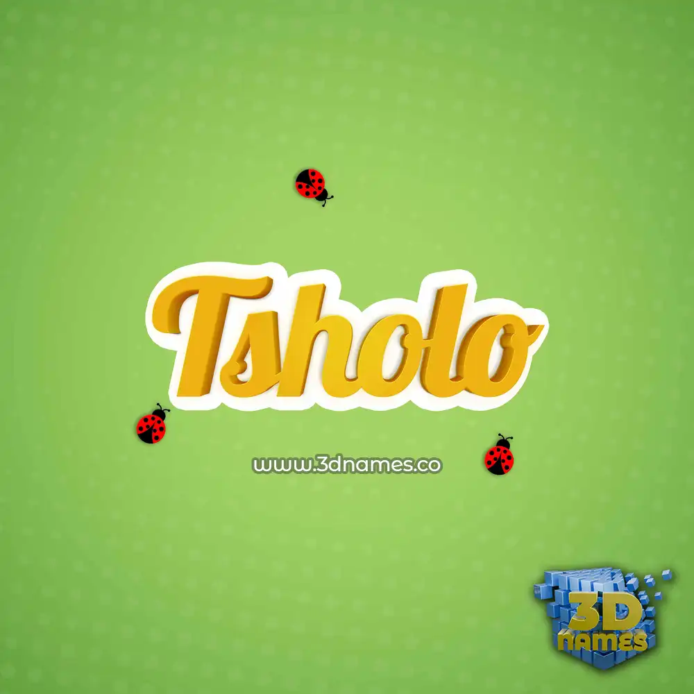 tsholo in Ladybugs style - 3D name wallpaper