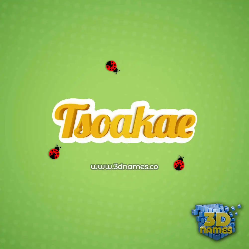tsoakae in Ladybugs style - 3D name wallpaper