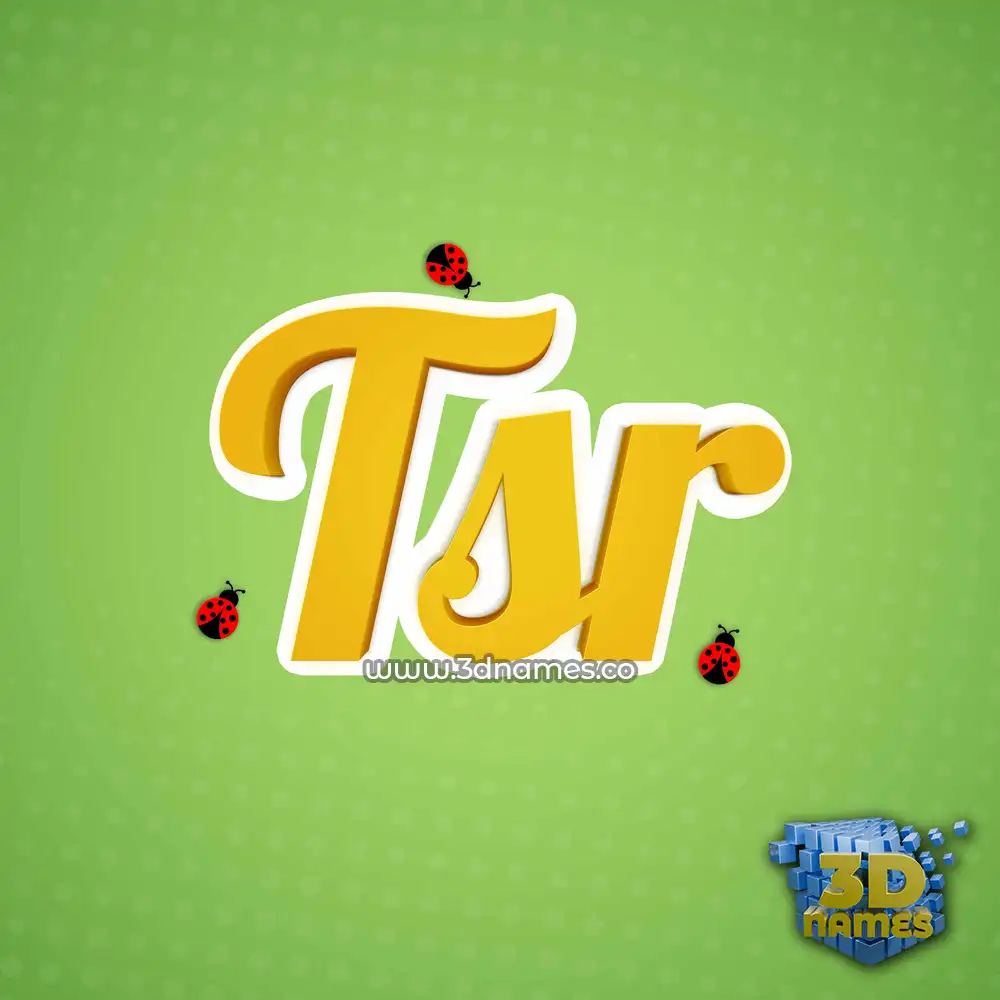 tsr in Ladybugs style - 3D name wallpaper