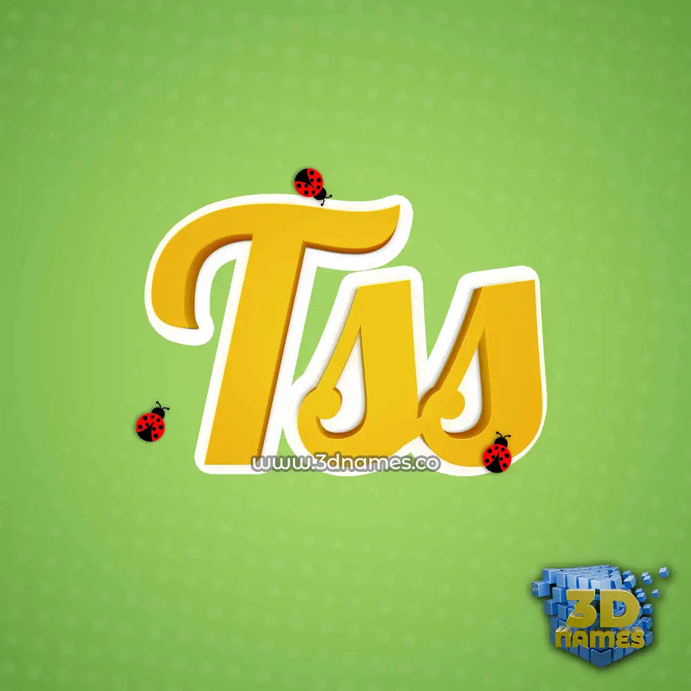tss in Ladybugs style - 3D name wallpaper