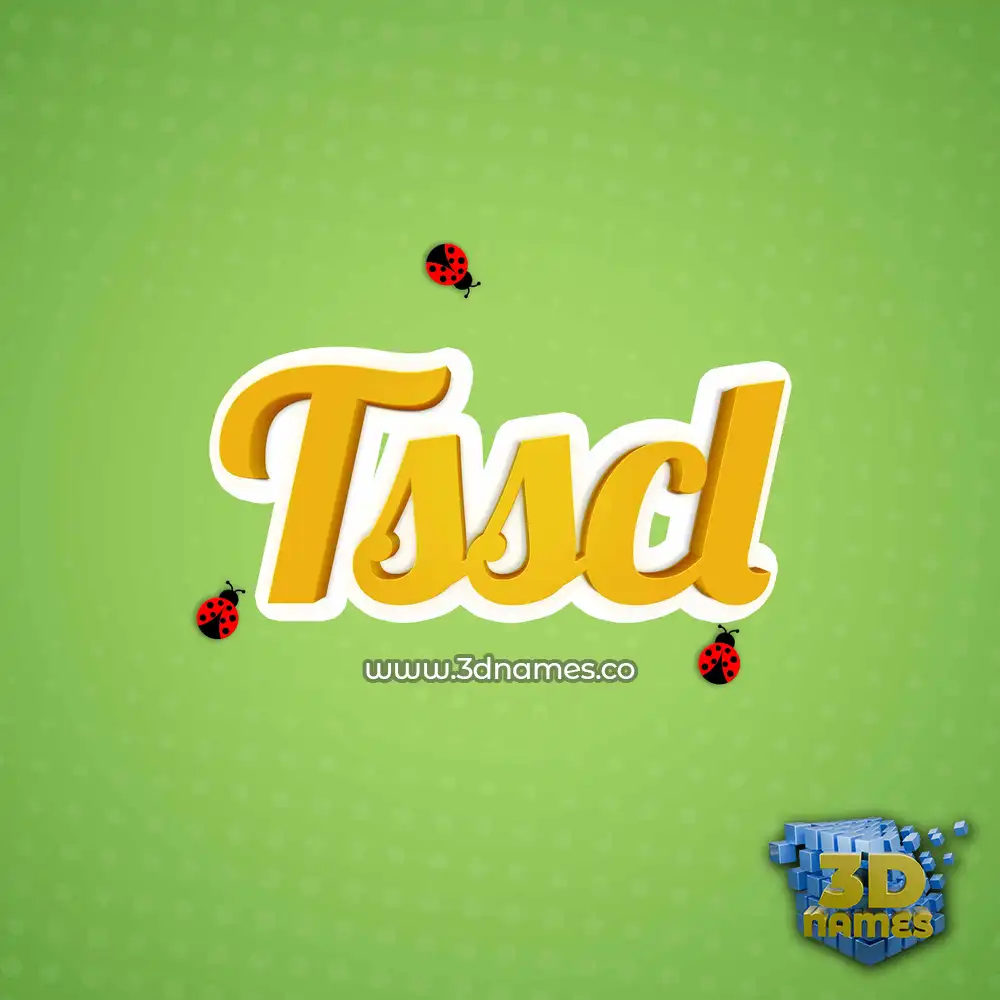 tsscl in Ladybugs style - 3D name wallpaper