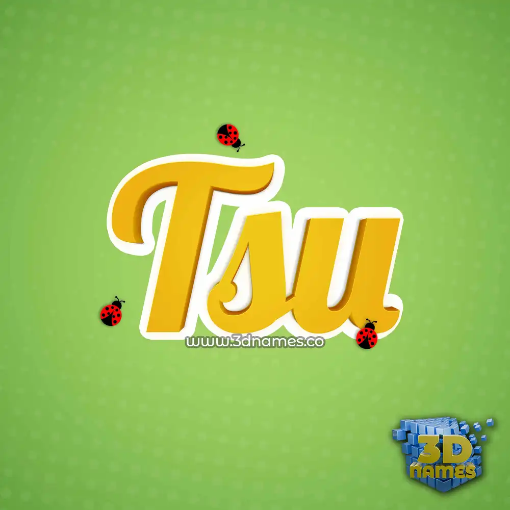 tsu in Ladybugs style - 3D name wallpaper
