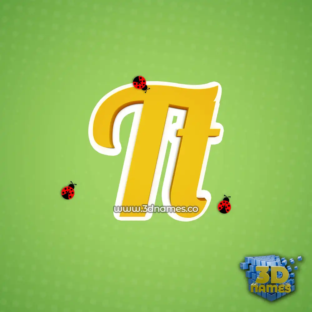 tt in Ladybugs style - 3D name wallpaper