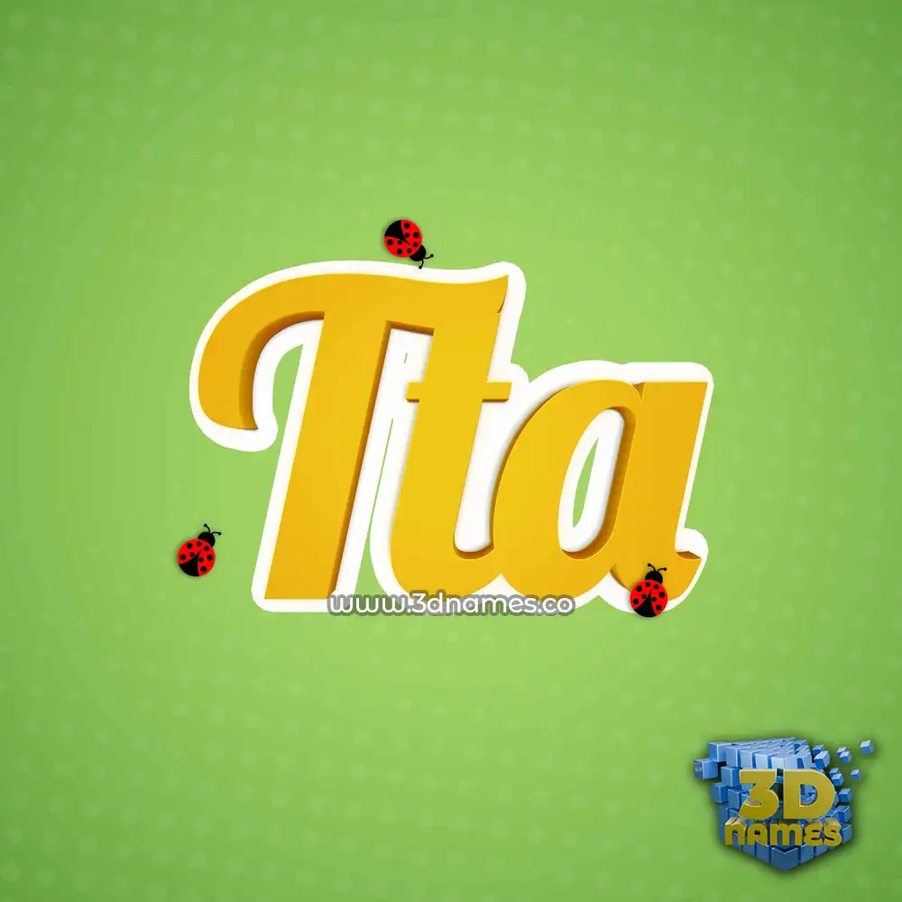 tta in Ladybugs style - 3D name wallpaper