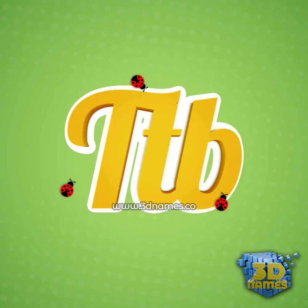 ttb in Ladybugs style - 3D name wallpaper
