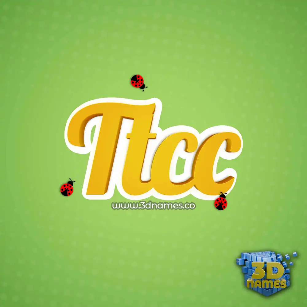 ttcc in Ladybugs style - 3D name wallpaper