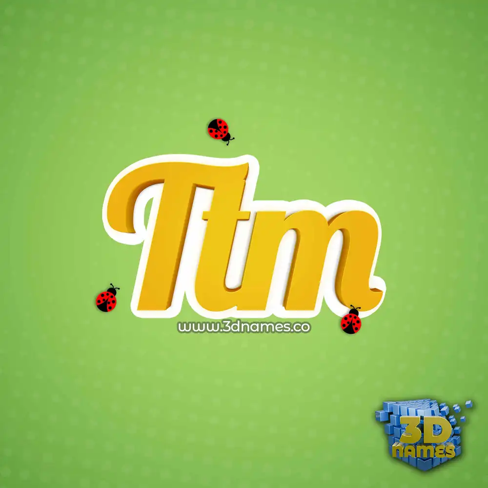 ttm in Ladybugs style - 3D name wallpaper