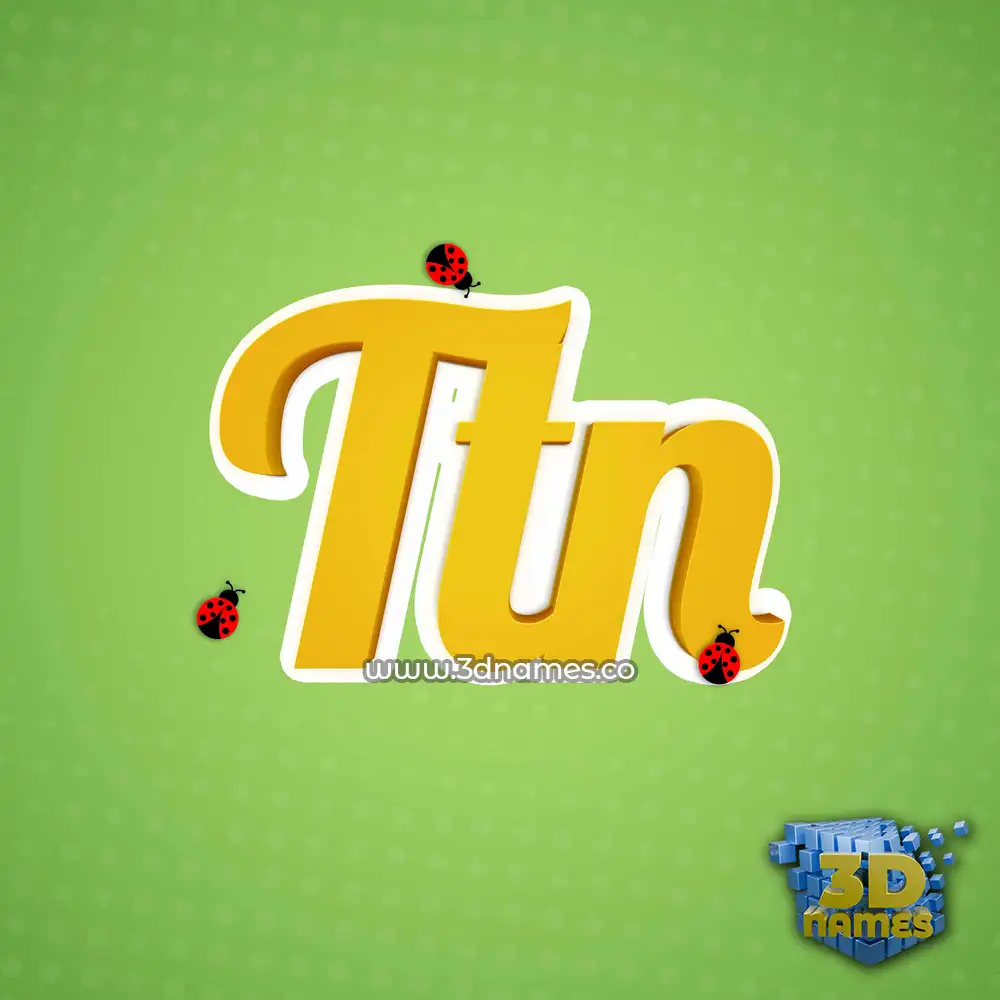 ttn in Ladybugs style - 3D name wallpaper