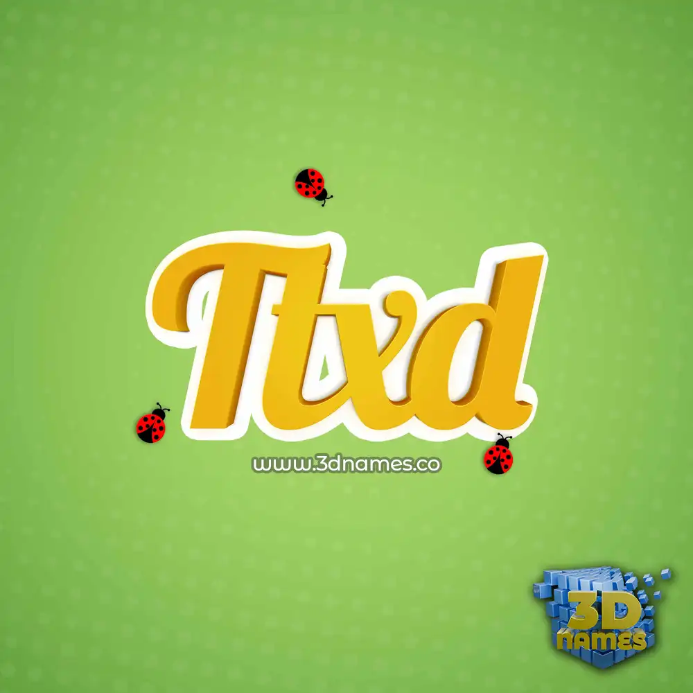 ttxd in Ladybugs style - 3D name wallpaper