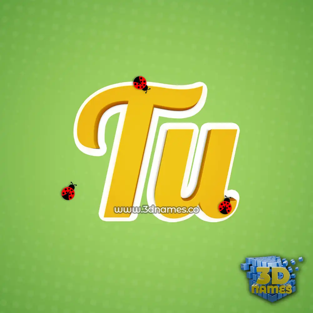 tu in Ladybugs style - 3D name wallpaper