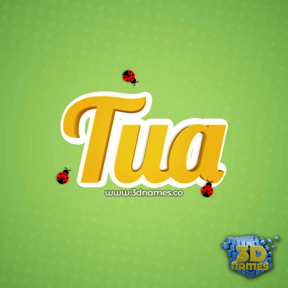 tua in Ladybugs style - 3D name wallpaper